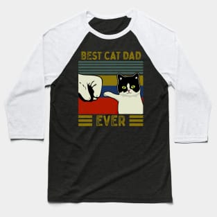 Best Cat Dad Ever Baseball T-Shirt